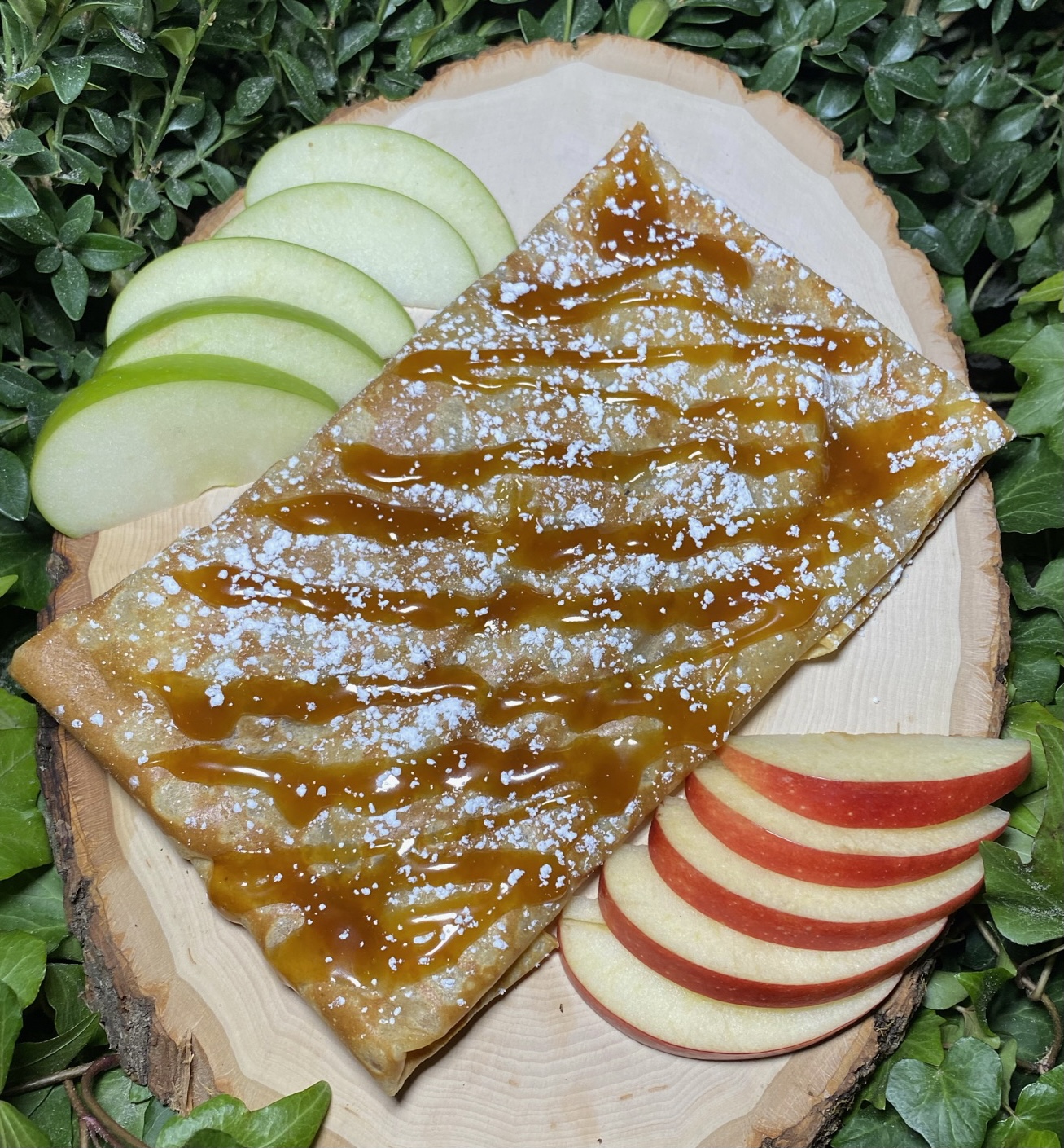 Order Apple, Caramel and Walnuts Crepe food online from Creperie store, New York on bringmethat.com