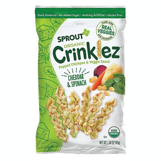 Order Sprout Organic Foods® 1.48 oz. Cheesy Spinach Crinklez food online from Bed Bath & Beyond store, Daly City on bringmethat.com