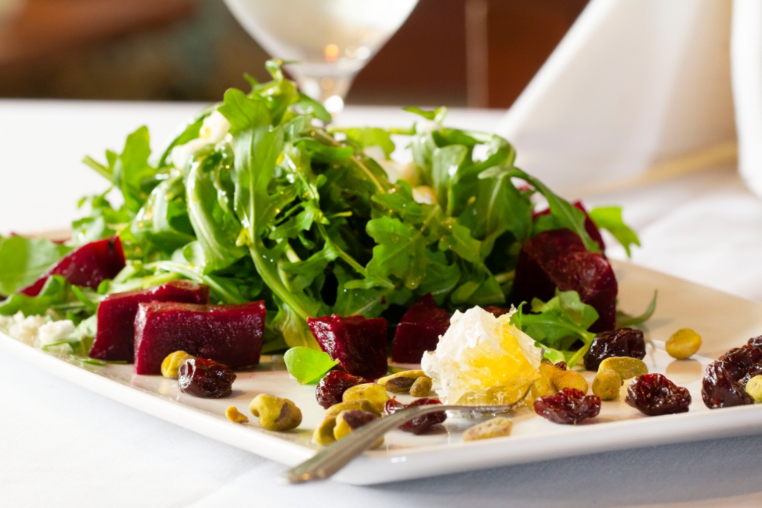 Order Roasted Beet and Goat Cheese Side Salad food online from Moxie Wood Fire Grill store, Conklin on bringmethat.com