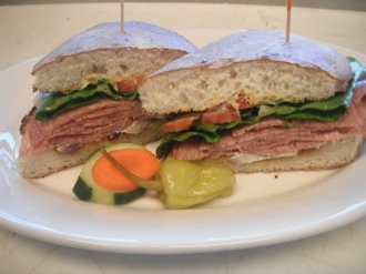 Order Salami Sandwich food online from Zorbas Pizza store, Millbrae on bringmethat.com