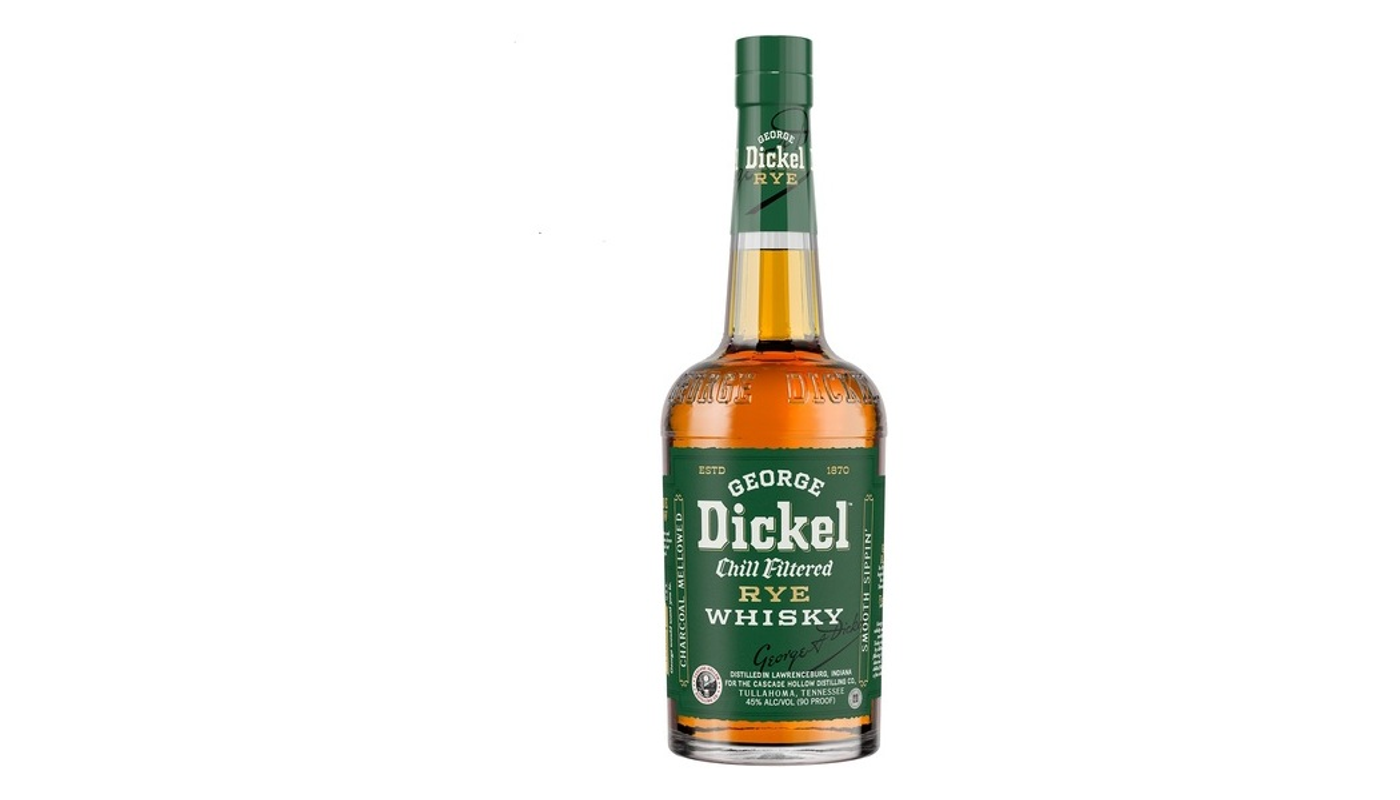 Order George Dickel Rye Whiskey 750mL food online from Oak Knoll Liquor store, Santa Maria on bringmethat.com