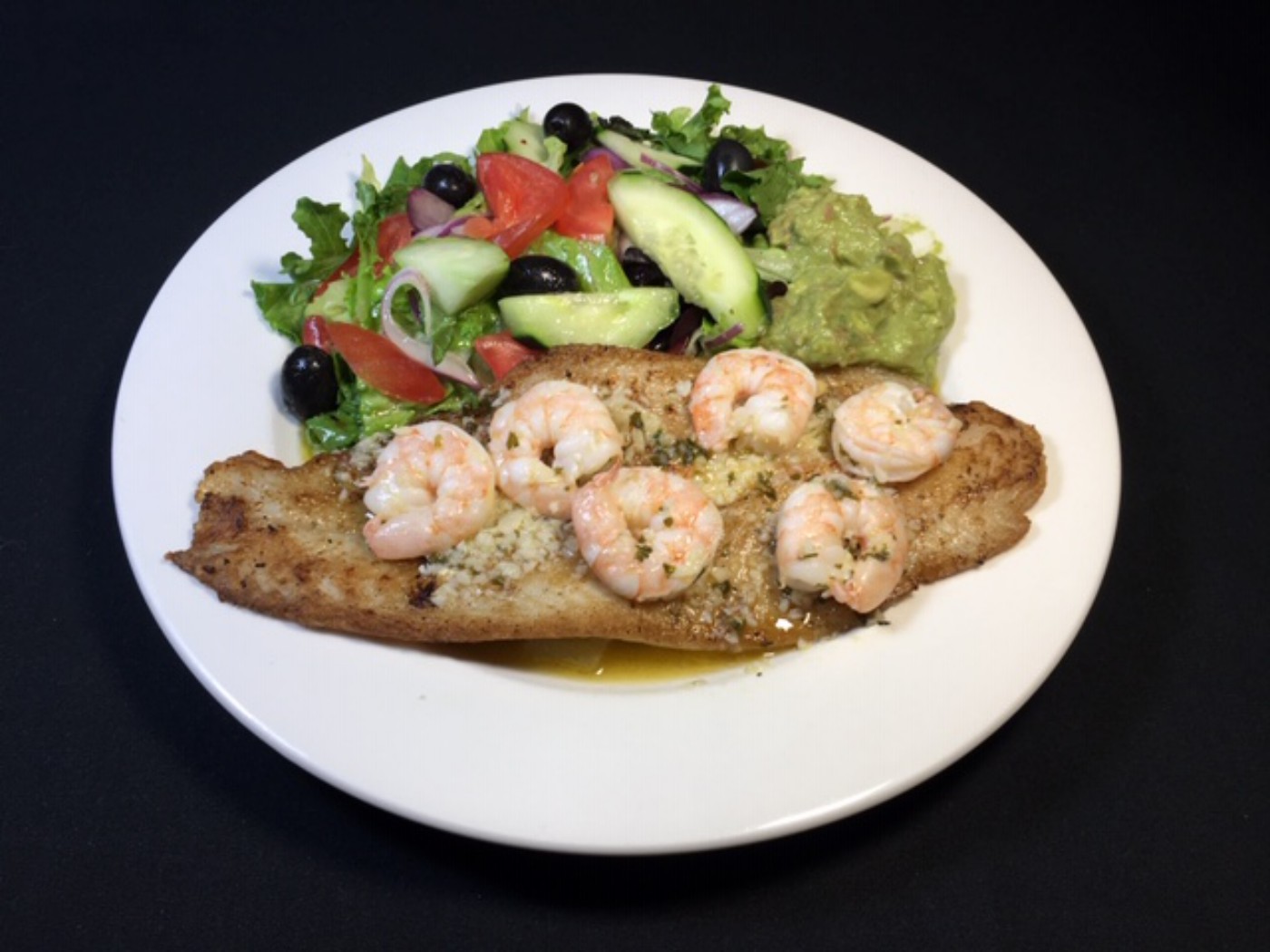 Order Fish & Prawn Low Carb Plate food online from Adelita Taqueria Restaurant & Bar store, San Jose on bringmethat.com