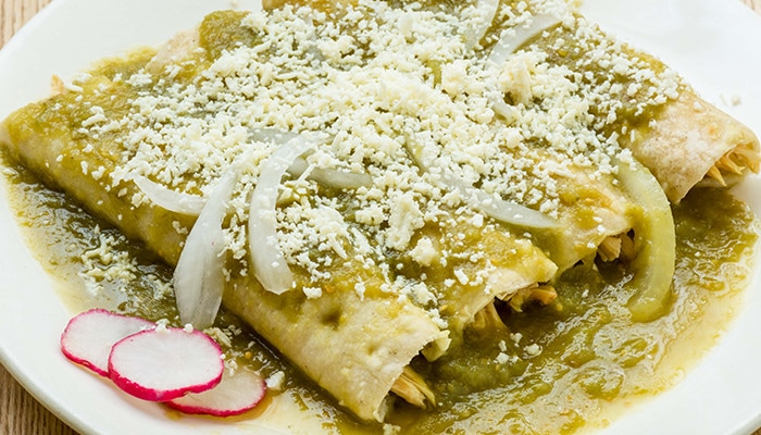 Order Spinach Enchiladas food online from Anna Mexican Grill store, Colleyville on bringmethat.com