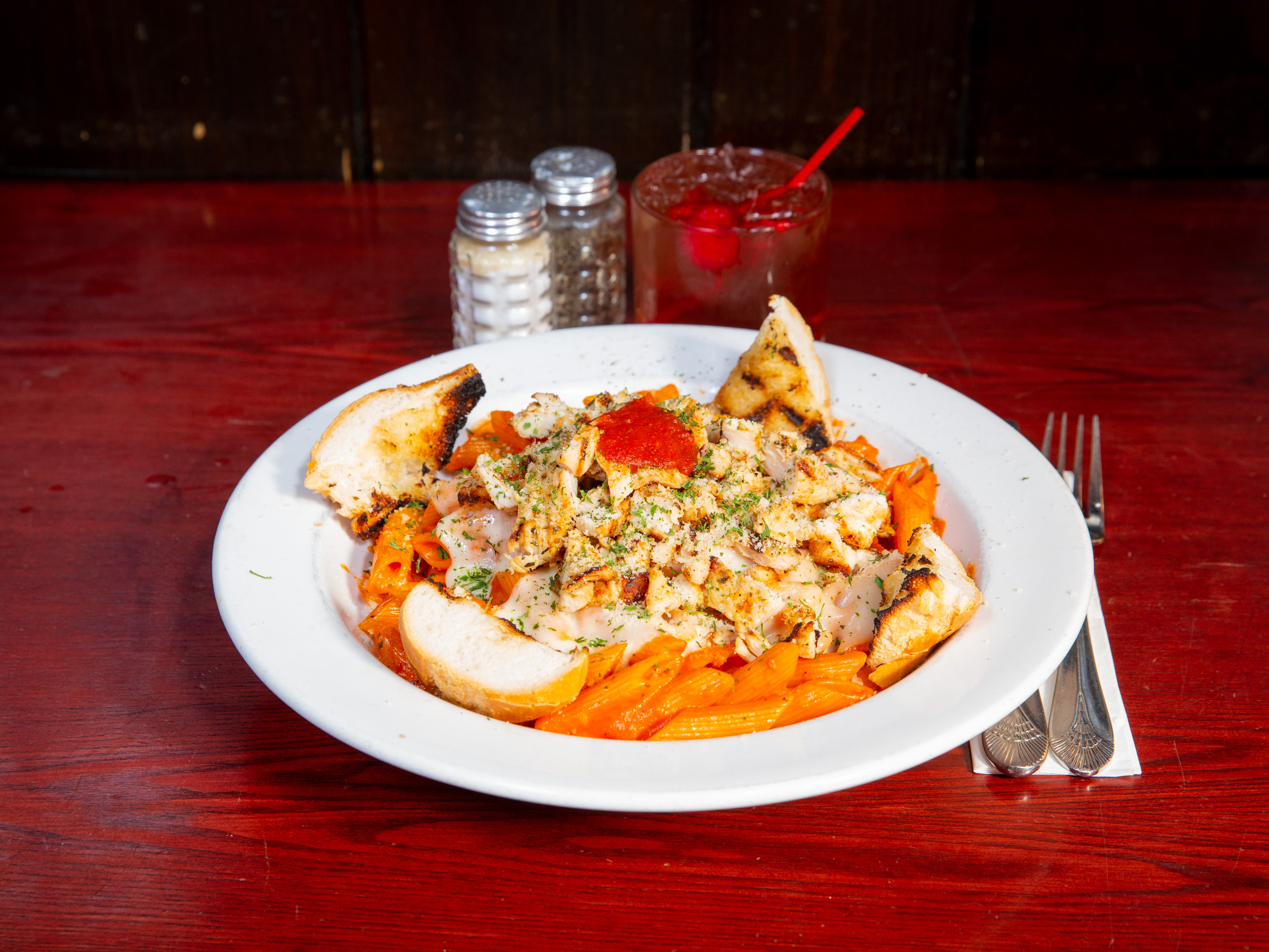 Order Penne Pollo Entree food online from NY Firehouse Grille store, Peekskill on bringmethat.com