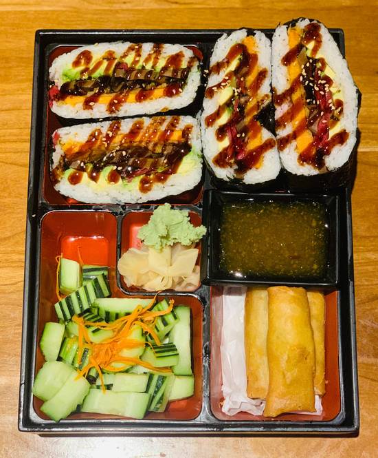 Order Sushi Sandwich Onigirazu Bento (2pcs) food online from Hot Woks Cool Sushi store, Chicago on bringmethat.com