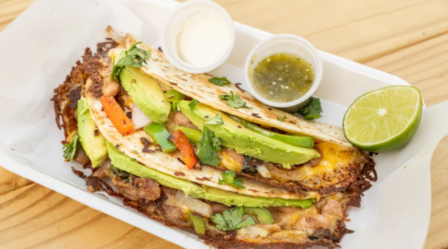 Order Veggie Quesadilla food online from Tacoly Moly store, Austin on bringmethat.com