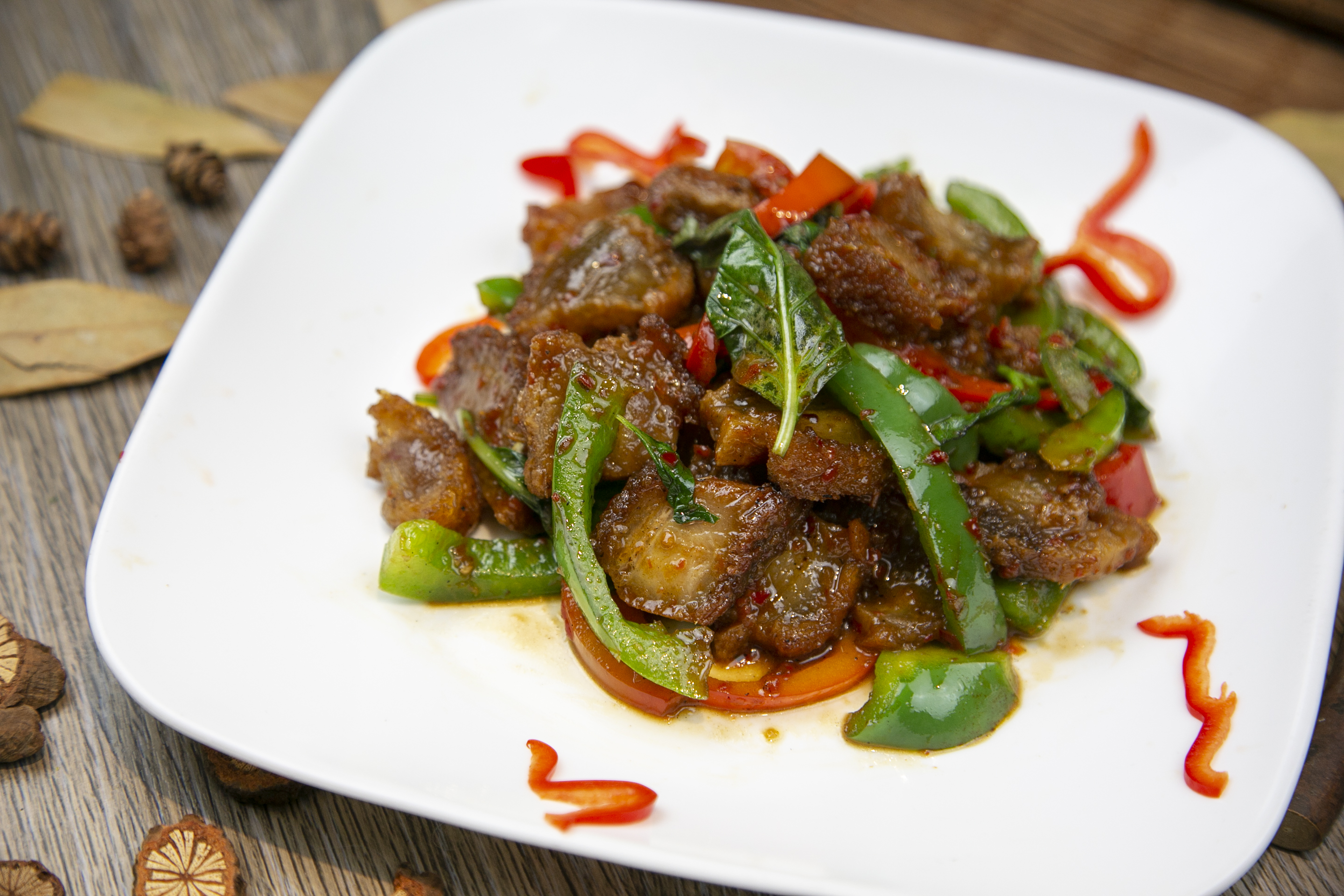 Order Spicy Crispy Pork Belly food online from Yeti Spice Grill store, New York on bringmethat.com