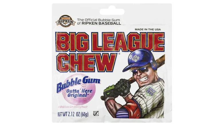 Order Big League Chew Bubble Gum Original food online from Trumbull Mobil store, Trumbull on bringmethat.com
