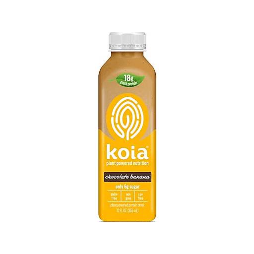 Order Koia Chocolate Banana Plant Based Protein Drink 16oz (12 OZ) 134507 food online from Bevmo! store, Albany on bringmethat.com