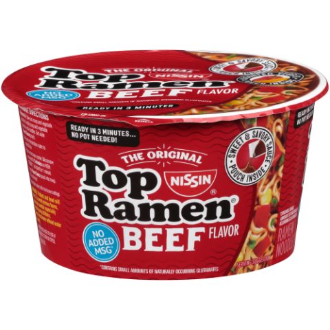 Order Top Ramen Bowl Beef 3.28oz food online from 7-Eleven store, East Moline on bringmethat.com