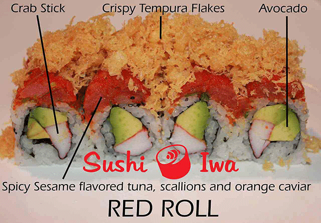 Order RED food online from Sushi Iwa store, Apex on bringmethat.com