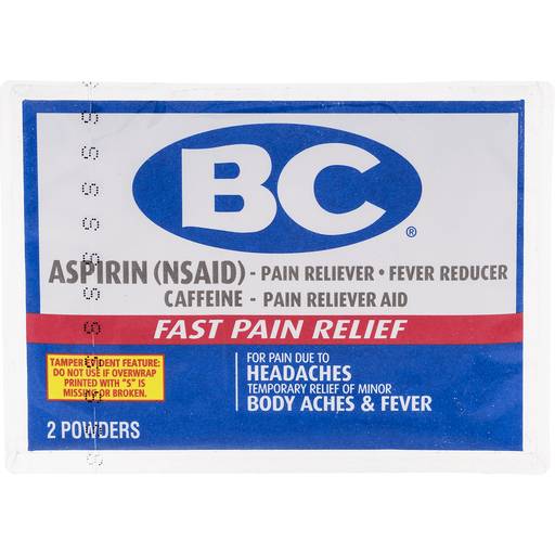 Order Bc Headaches & Body Aches Aspirin Powders - 2 Ct food online from Red Roof Market store, Lafollette on bringmethat.com