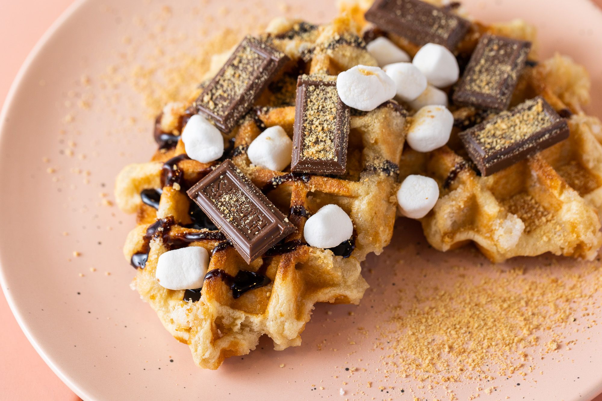 Order S'mores Waffle food online from Matcha Cita store, Chicago on bringmethat.com