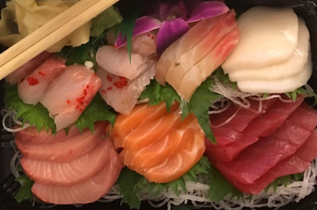Order 9 Slices of Assorted Sashimi food online from Mizu Sushi store, Baltimore on bringmethat.com