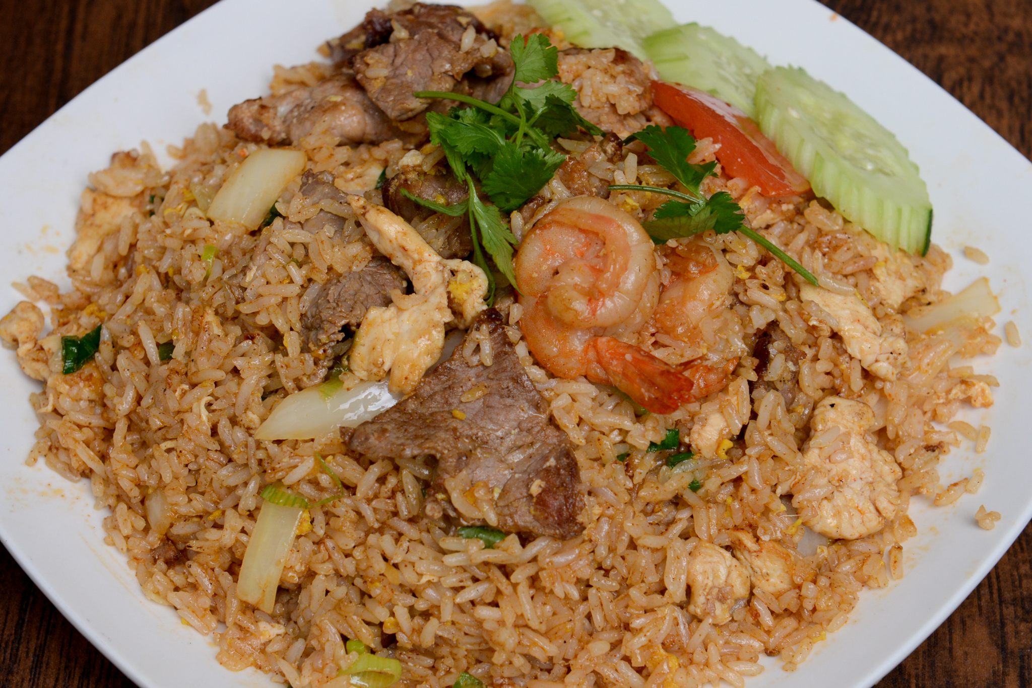 Order combination fried rice (chicken,beef,pork and shrimp) food online from Rincome store, Northridge on bringmethat.com