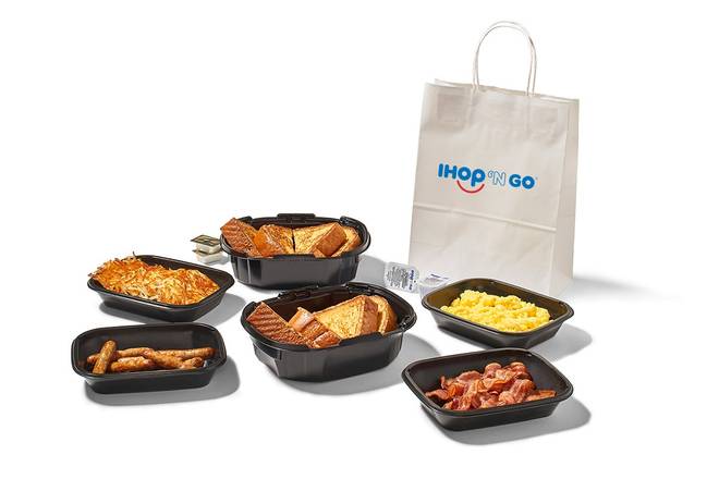 Order NEW! Breakfast Family Feast with Thick ‘N Fluffy French Toast food online from IHOP store, Saint Louis on bringmethat.com