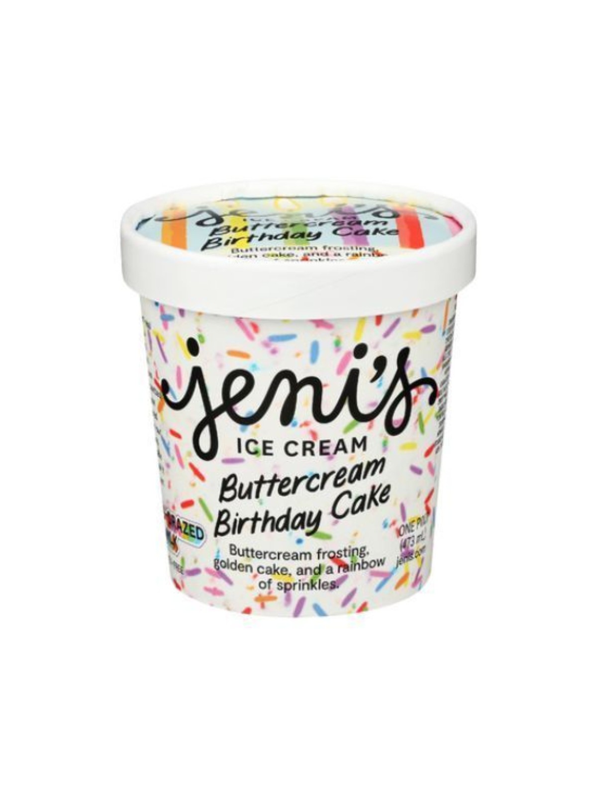 Order Jeni's Buttercream Birthday Cake Ice Cream (1 Pint) food online from Goodees Cravings store, Los Angeles on bringmethat.com