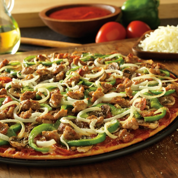 Order The Works Pizza food online from Donatos Pizza store, Huntsville on bringmethat.com