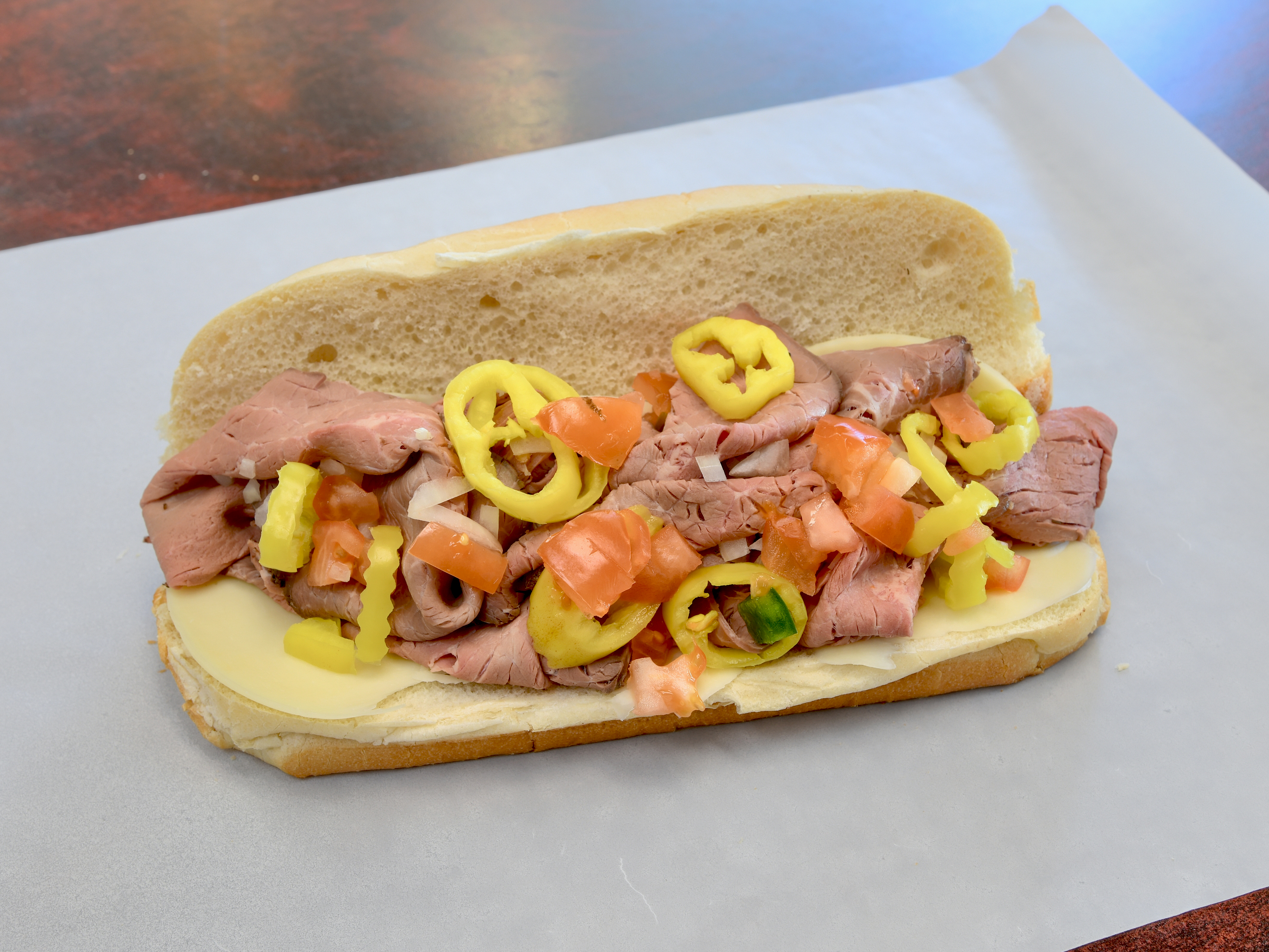 Order Roast Beef Sub food online from Homestead Grocery & Deli store, Amherst on bringmethat.com