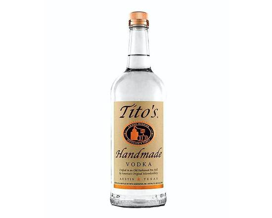 Order Tito’s Handmade Vodka – One Liter (1L) food online from Windy City Liquor Market store, El Cajon on bringmethat.com