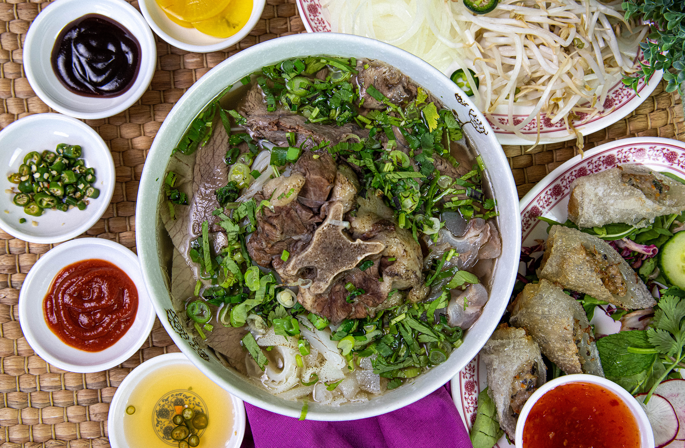 Order SP1 Pho420 Special Pho(Oxtail, Brisket, Flank, Soft Tendon, and Beef Tripe)  food online from Pho 420 Saigon store, Palisades Park on bringmethat.com
