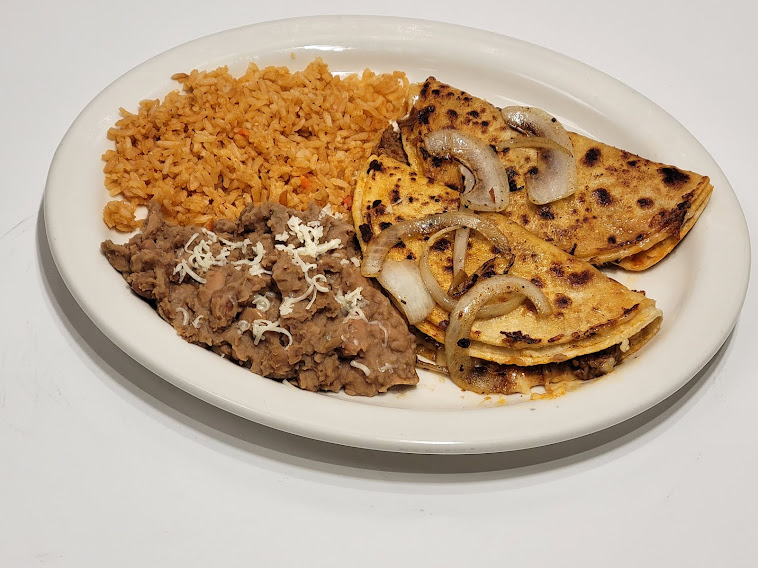 Order Quesabirria Tacos  food online from Cazuelas Grill store, Reynoldsburg on bringmethat.com