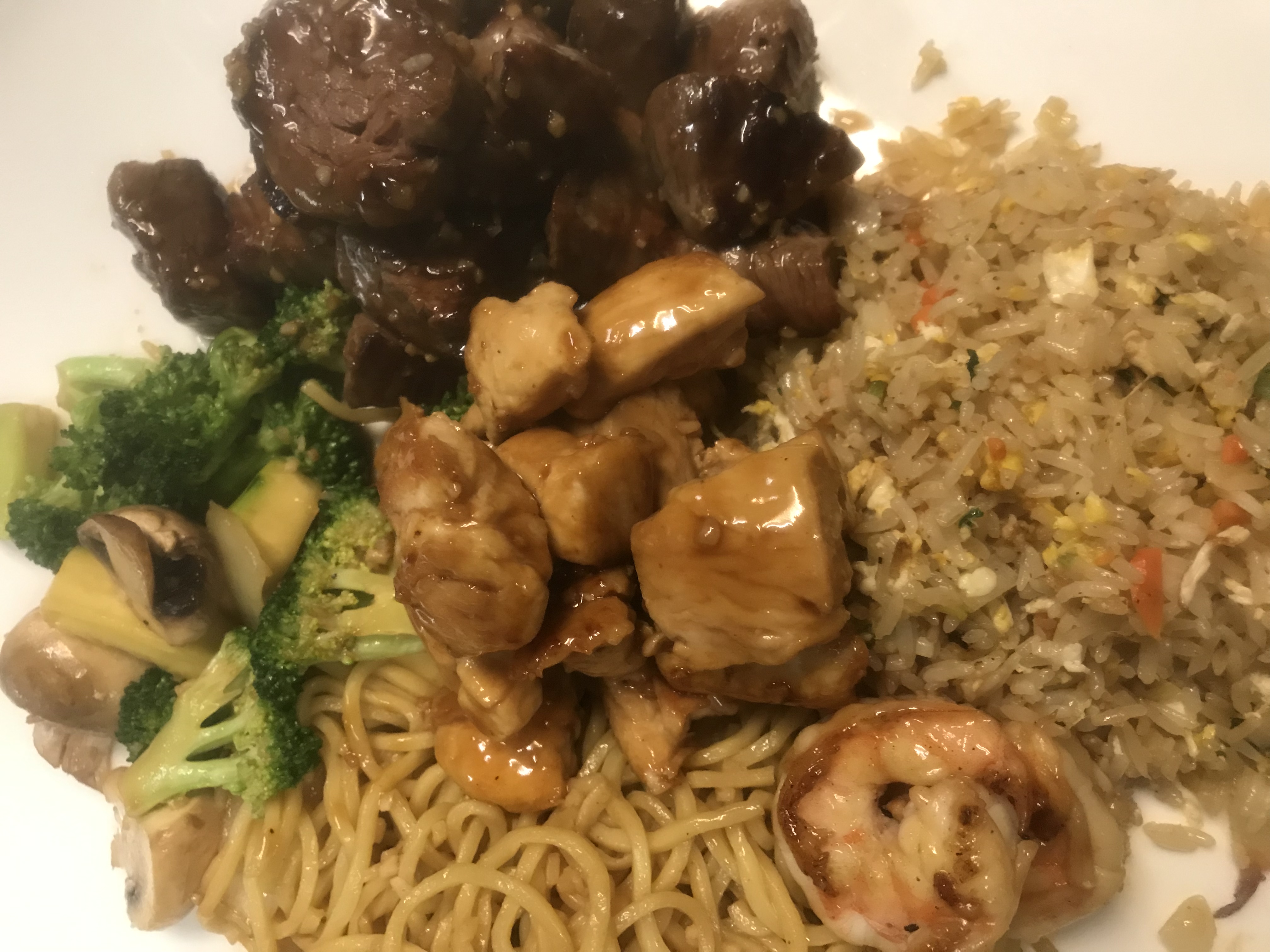 Order 4. Hibachi Filet Mignon and Chicken Combo food online from Megu Sushi Japanese Cuisine store, Cherry Hill on bringmethat.com