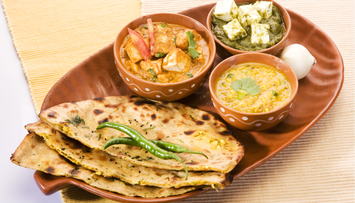Order Paneer Paratha Thali food online from Andhra Mess store, Sunnyvale on bringmethat.com