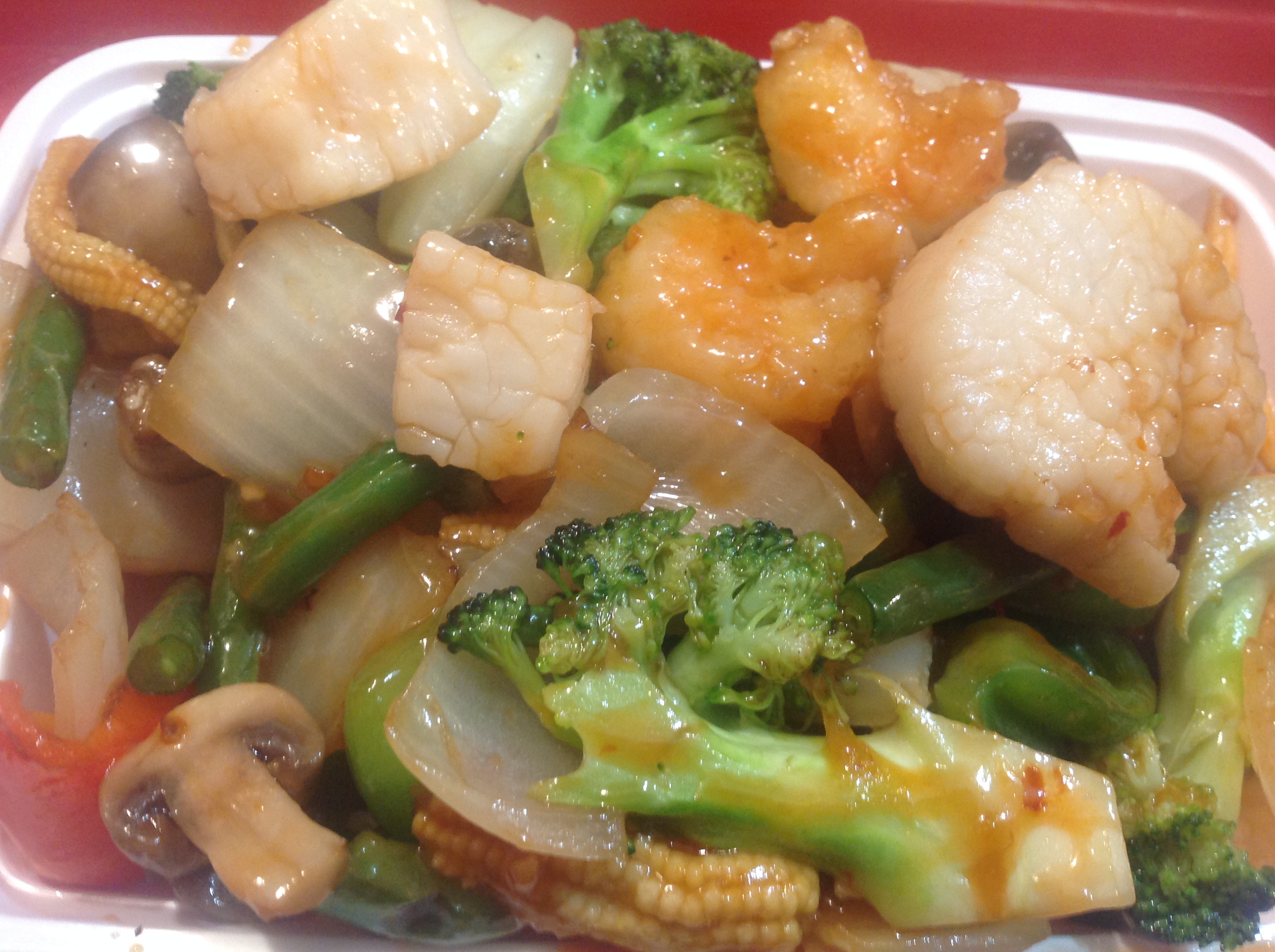 Order H10. Shrimp and Scallops with Garlic Sauce food online from Woodside Kitchen store, Elmhurst on bringmethat.com
