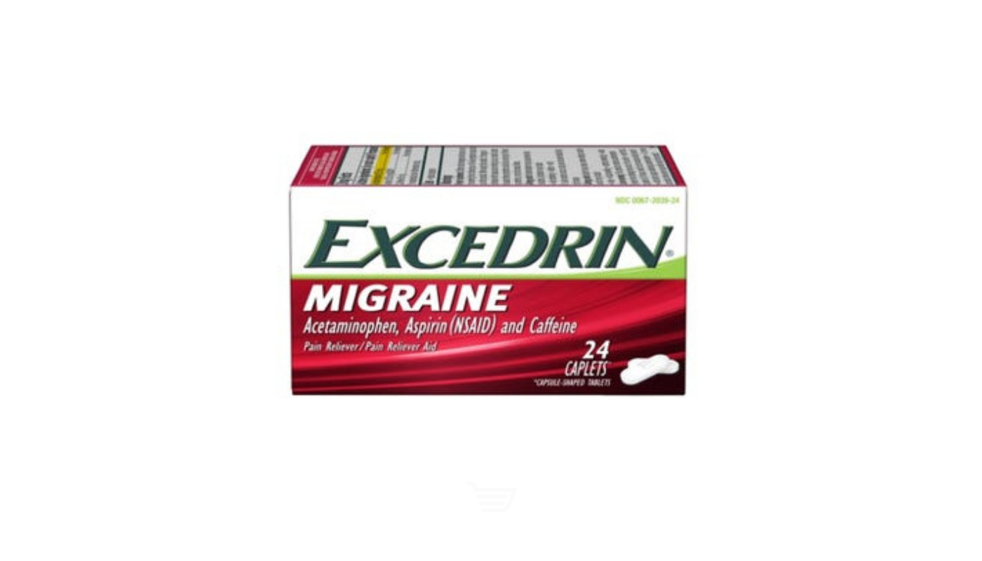 Order Excedrin Migraine Pain Reliever Aid, Caplets - 24CT food online from Orcutt Liquor & Deli store, Orcutt on bringmethat.com