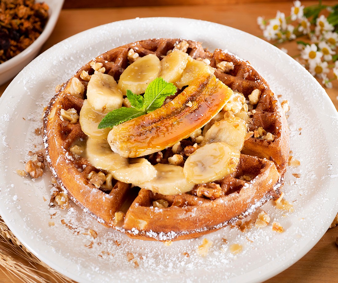Order Banana Walnut Waffle food online from Urth Caffe store, Beverly Hills on bringmethat.com