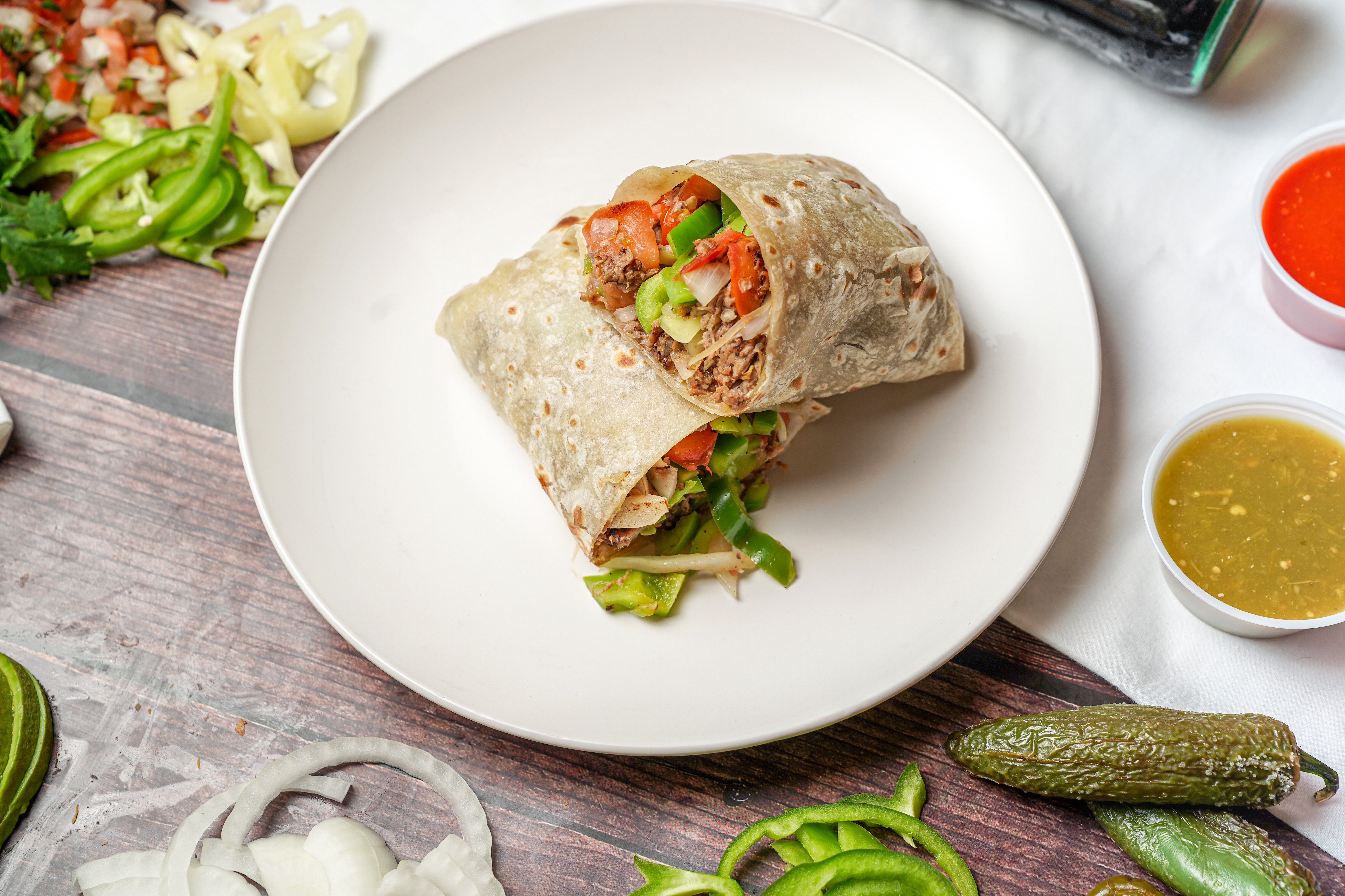Order Beef Burrito food online from Albertaco's Mexican Food Inc store, Cypress on bringmethat.com