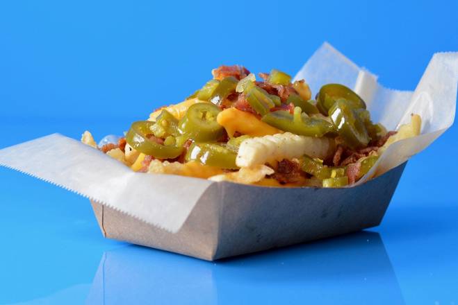 Order Jalapeno Bacon Cheese Fries food online from Fatties Philly Cheesesteaks store, Beech Grove on bringmethat.com