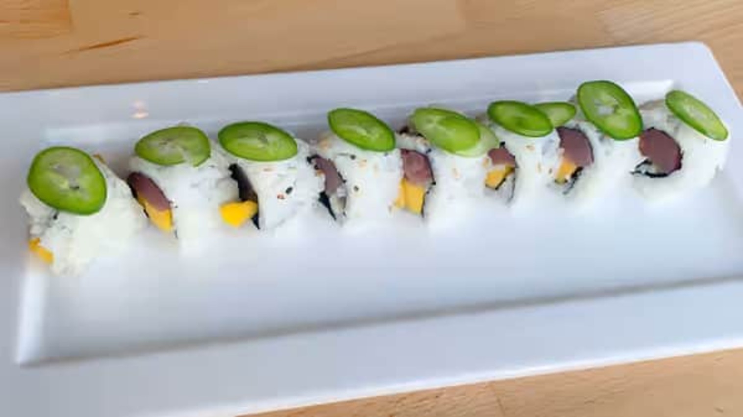 Order Tuna-Mango Mania Roll food online from Sake Tumi store, Binghamton on bringmethat.com