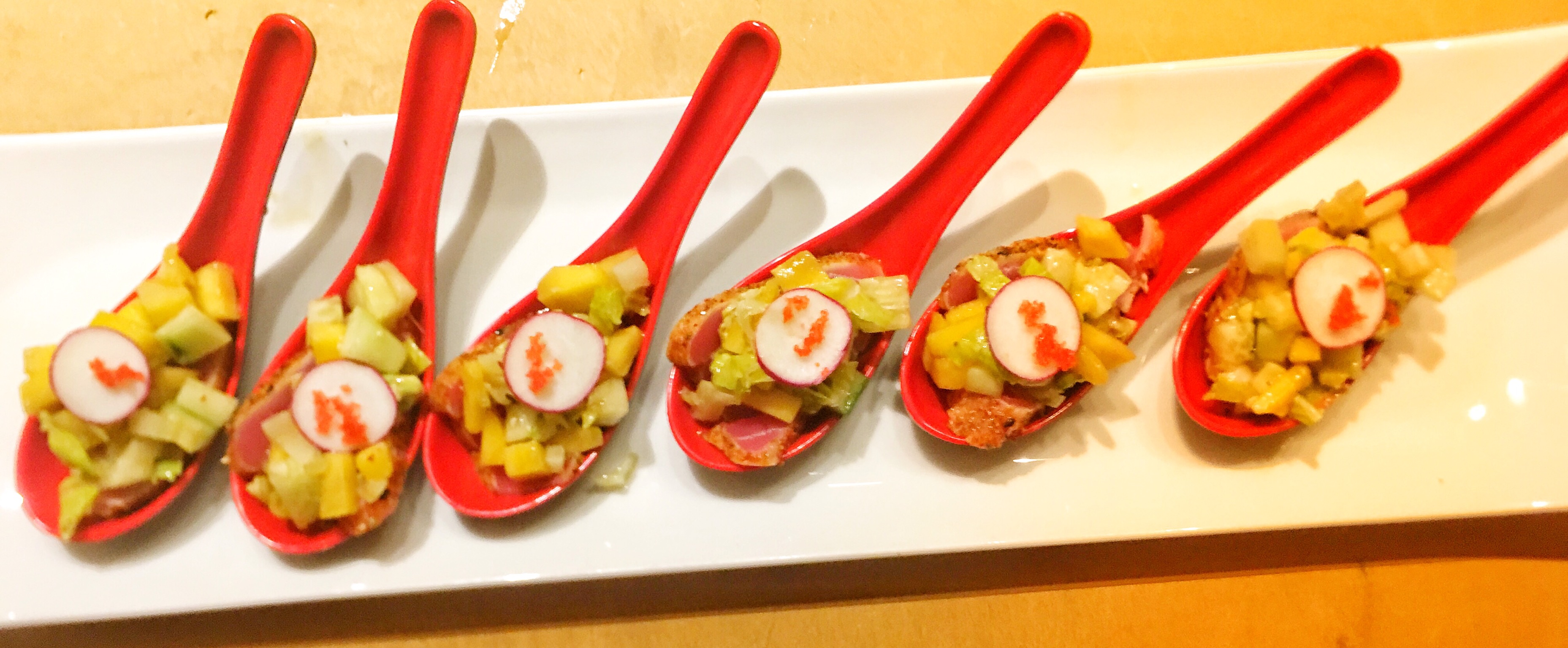 Order Seared Tuna with Mango Salsa food online from Sushi Osaka store, Ithaca on bringmethat.com