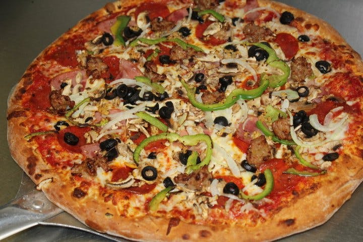 Order Special Pizza - Medium 14'' food online from Brad's Pizza store, Carlisle on bringmethat.com