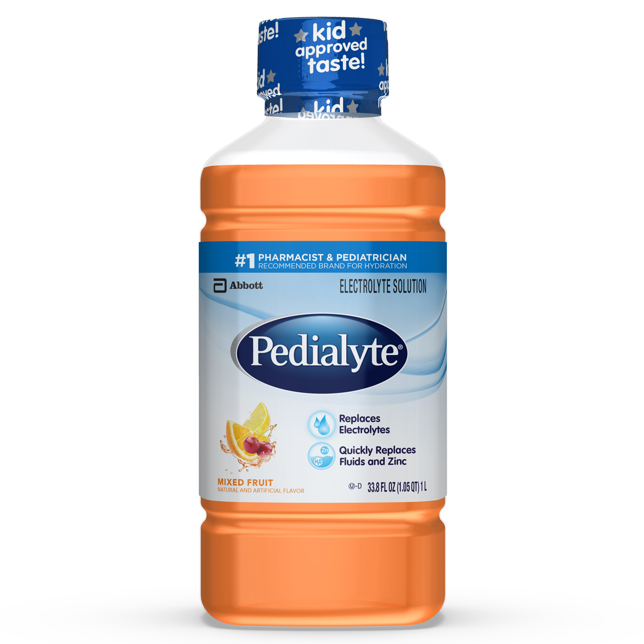 Order Pedialyte Electrolyte Ready-to-Drink Solution, Mixed Fruit - 33.8 fl oz food online from Rite Aid store, Redwood City on bringmethat.com