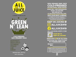 Order Green N' Lean food online from All Juice store, Toledo on bringmethat.com