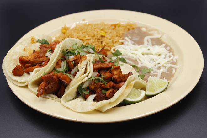 Order Taco Plate food online from Tacos La Villa store, Kennesaw on bringmethat.com