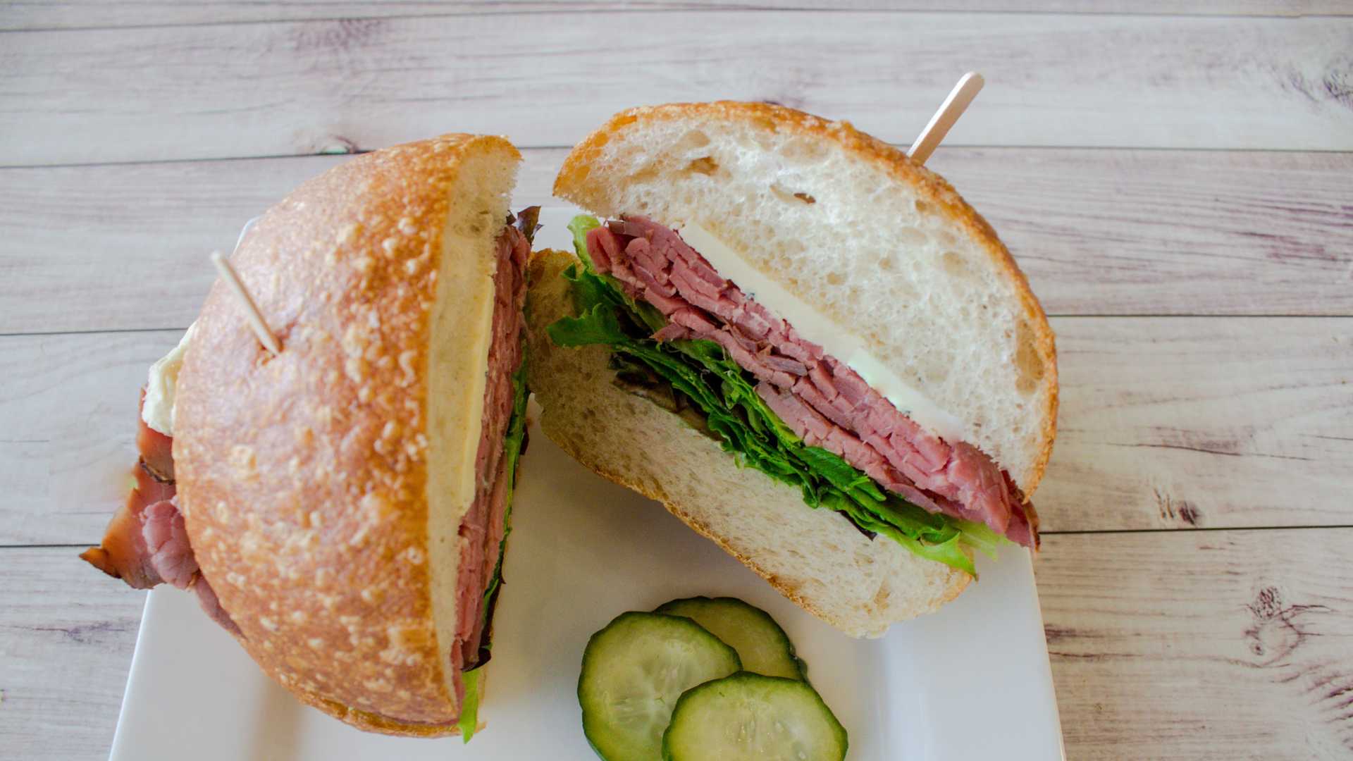 Order Roast Beef Sandwich food online from Rustic Bakery store, Novato on bringmethat.com