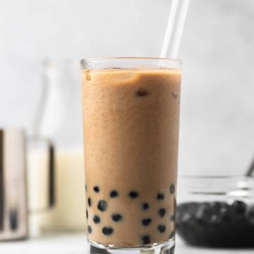 Order Thai Iced Coffee w/Boba (Tapioca Pearls) food online from Thai Zappz store, Overland Park on bringmethat.com