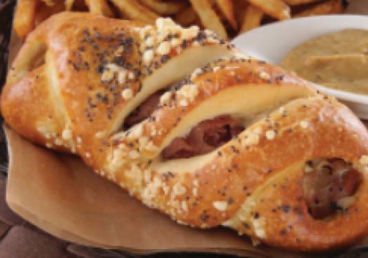 Order Turkey Provolone Pretzel Melt food online from Sweetwaters Coffee & Tea store, Naperville on bringmethat.com