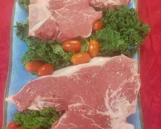 Order Porterhouse Steak (20 oz) food online from Cow Palace Butcher Shop store, Middle Island on bringmethat.com