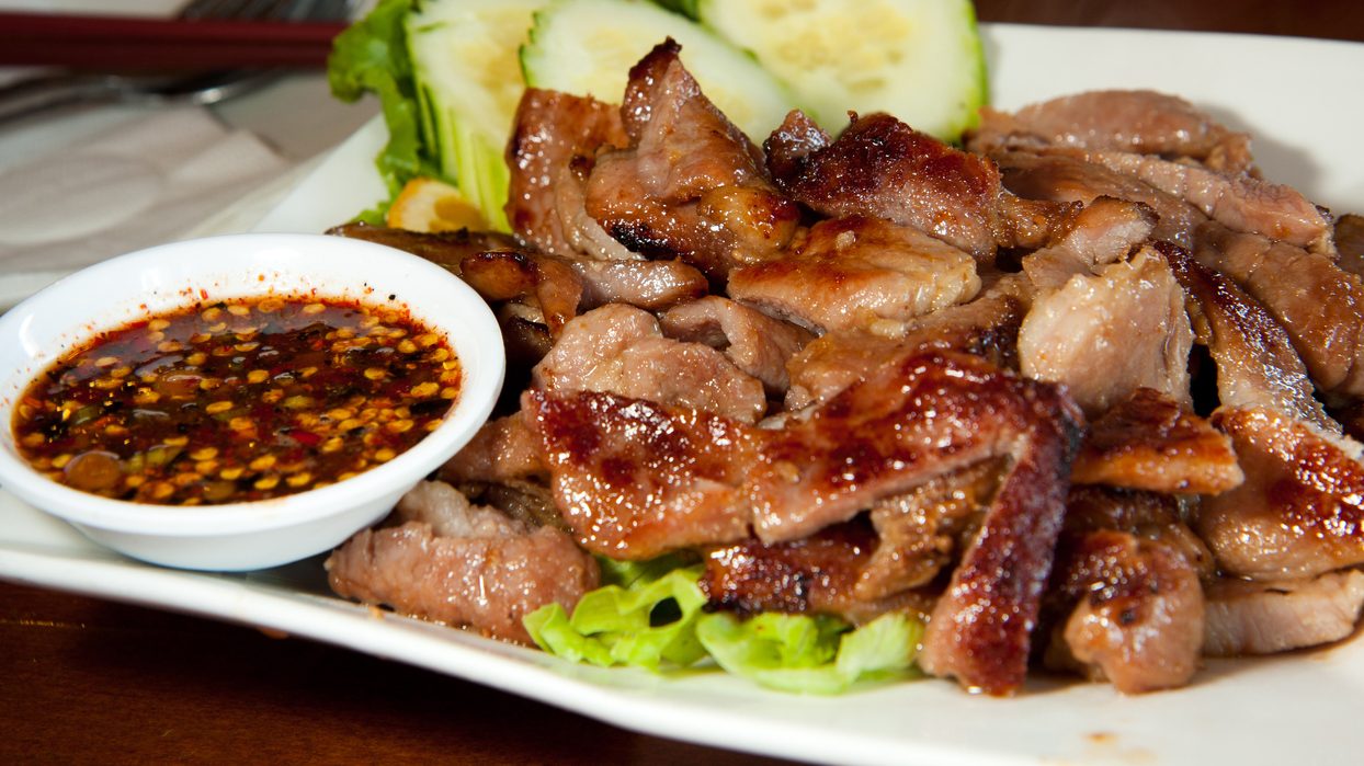 Order 1. Grilled Pork food online from The Connection Thai Sushi store, Henderson on bringmethat.com