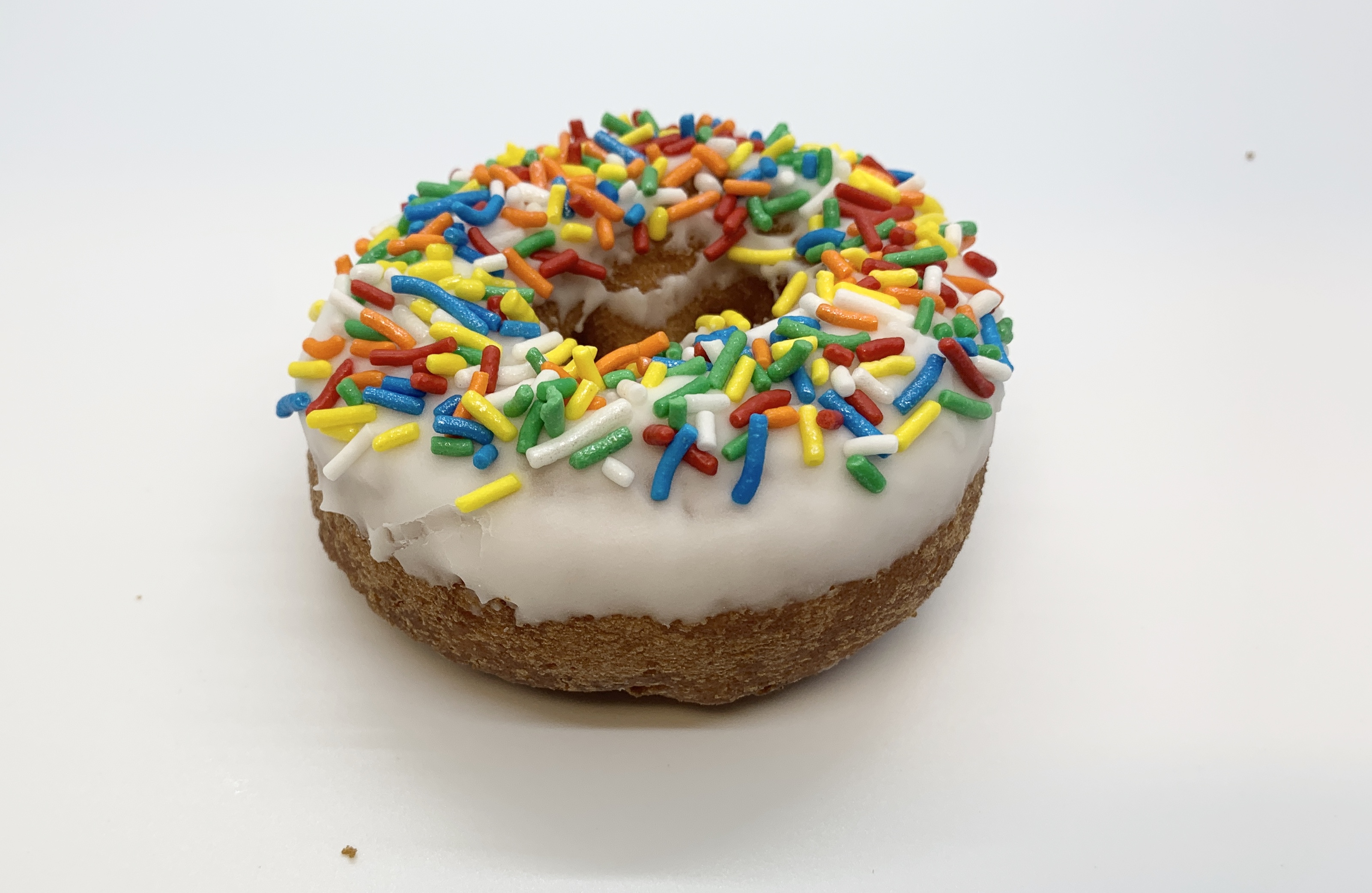 Order Cake Vanilla Sprinkle Donut food online from Star Donuts store, Medford on bringmethat.com