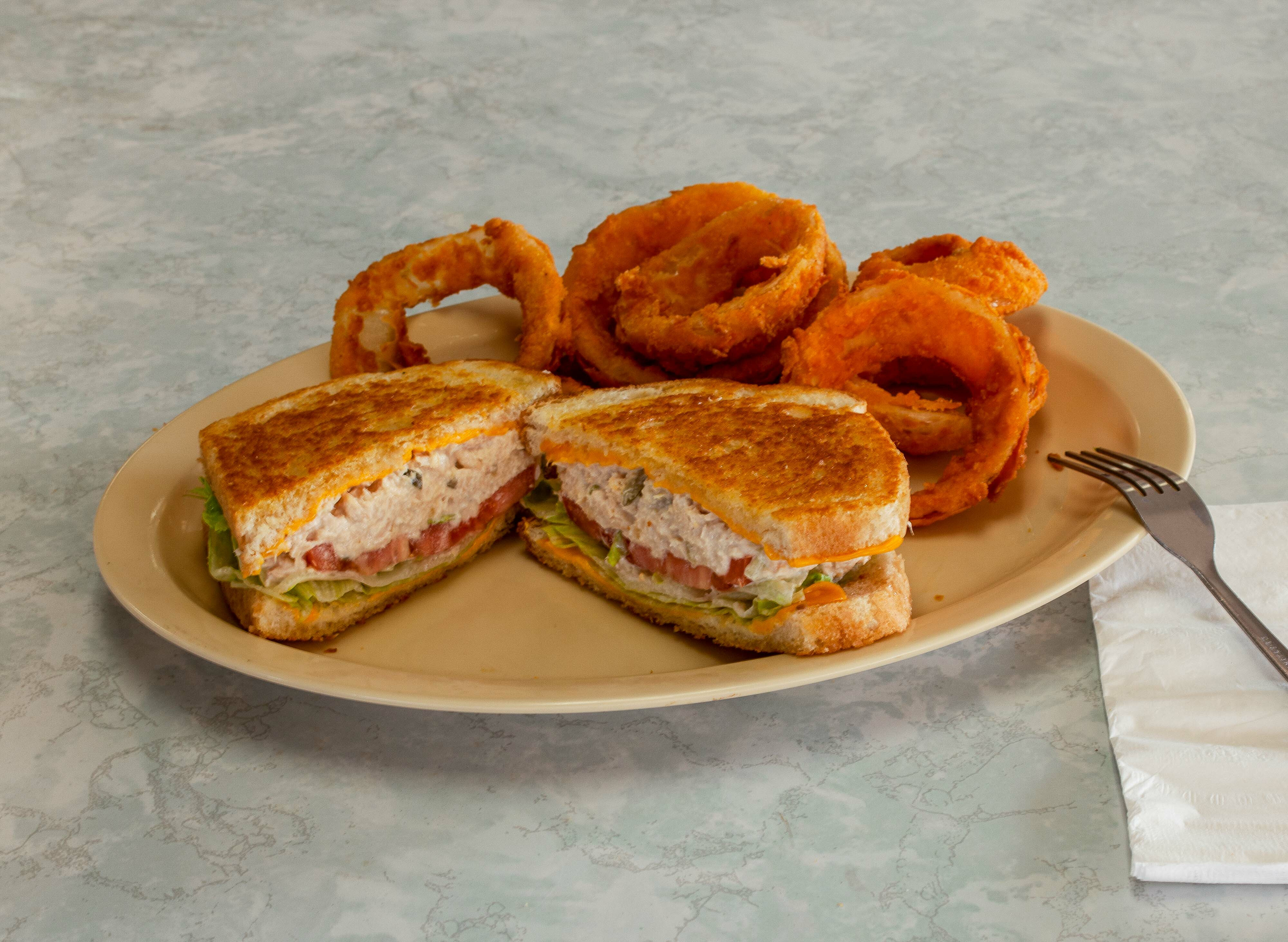Order Tuna Melt Sandwich food online from Terry Burgers store, Rancho Cucamonga on bringmethat.com