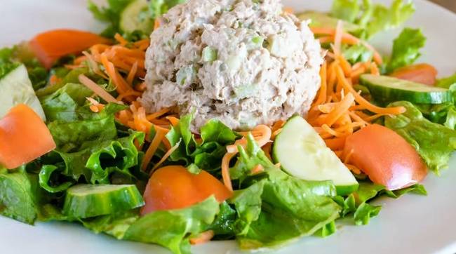 Order Tuna Salad food online from Hall Of Flame Burgers store, San Francisco on bringmethat.com