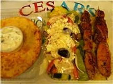 Order #76. Two Chicken Kabob Plate food online from Cesar’s Mexican & Greek store, Albuquerque on bringmethat.com