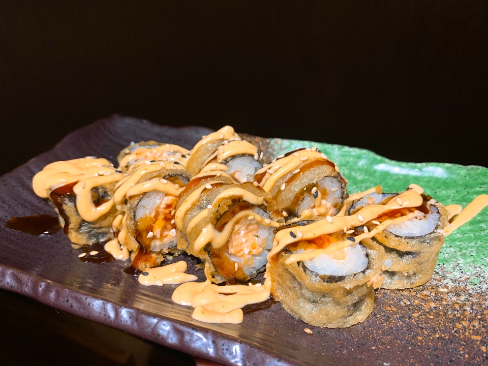Order Spicy Salmon Tempura Roll food online from Sushi Too store, Pittsburgh on bringmethat.com