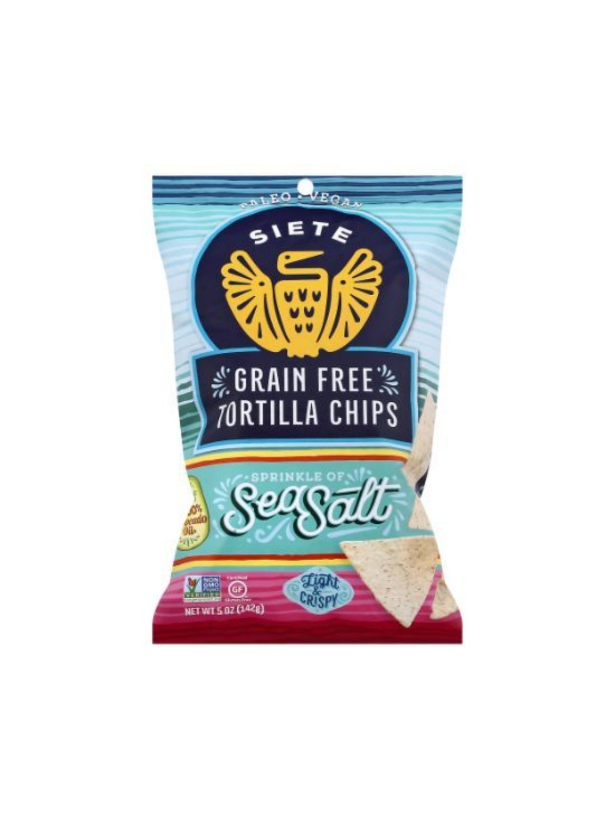 Order Siete Sea Salt Tortilla Chips (5 oz) food online from Goodees Cravings store, Los Angeles on bringmethat.com